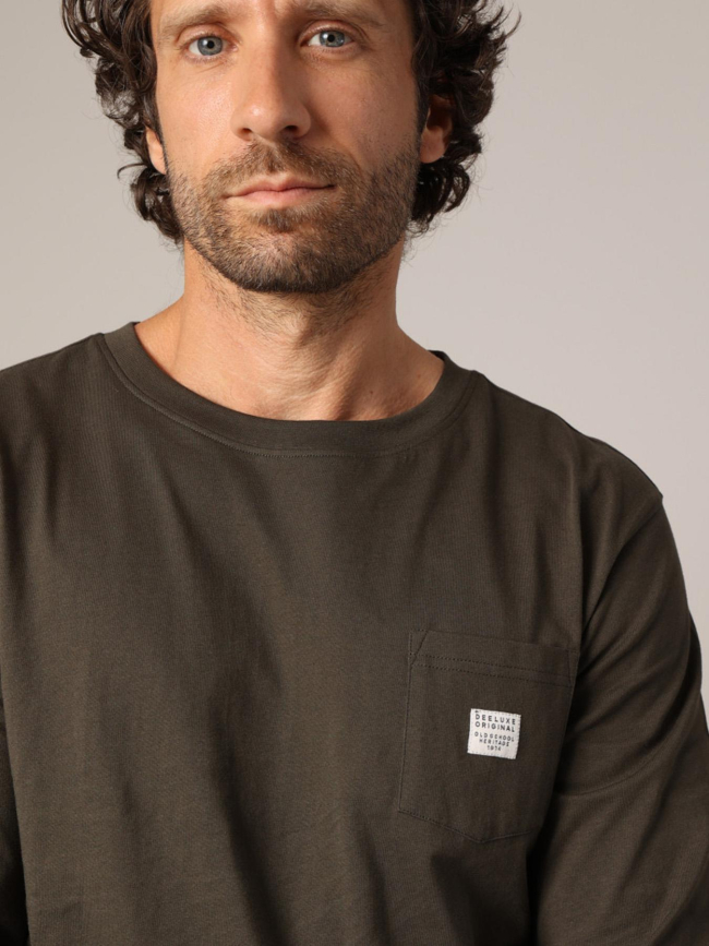 T-shirt à manches longues bump kaki homme - Deeluxe