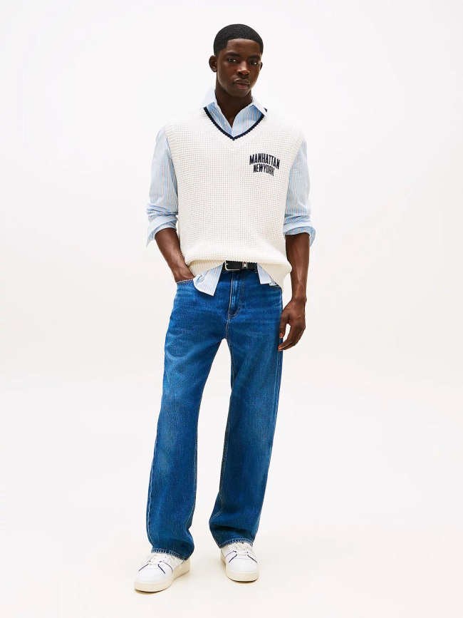 Jean droit otis délavé bleu marine homme - Tommy Jeans