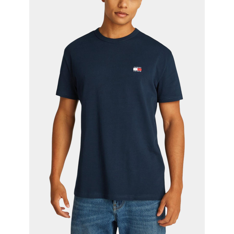 T-shirt à manches courtes badge bleu marine homme - Tommy Jeans