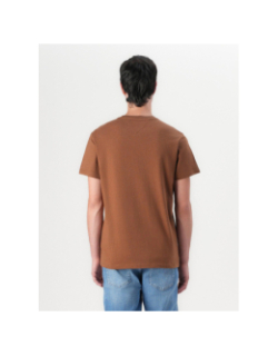 T-shirt ajusté à logo linéaire marron homme - Tommy Jeans