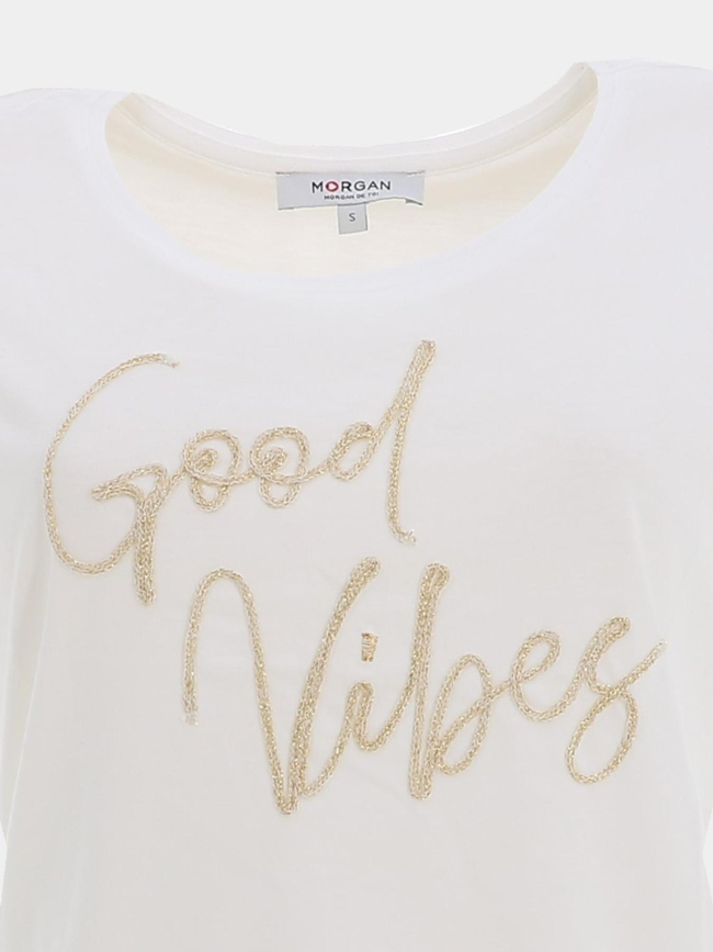 T-shirt à manches courtes dgood blanc femme - Morgan