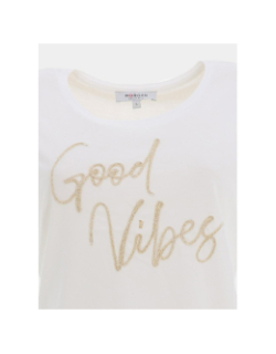 T-shirt à manches courtes dgood blanc femme - Morgan