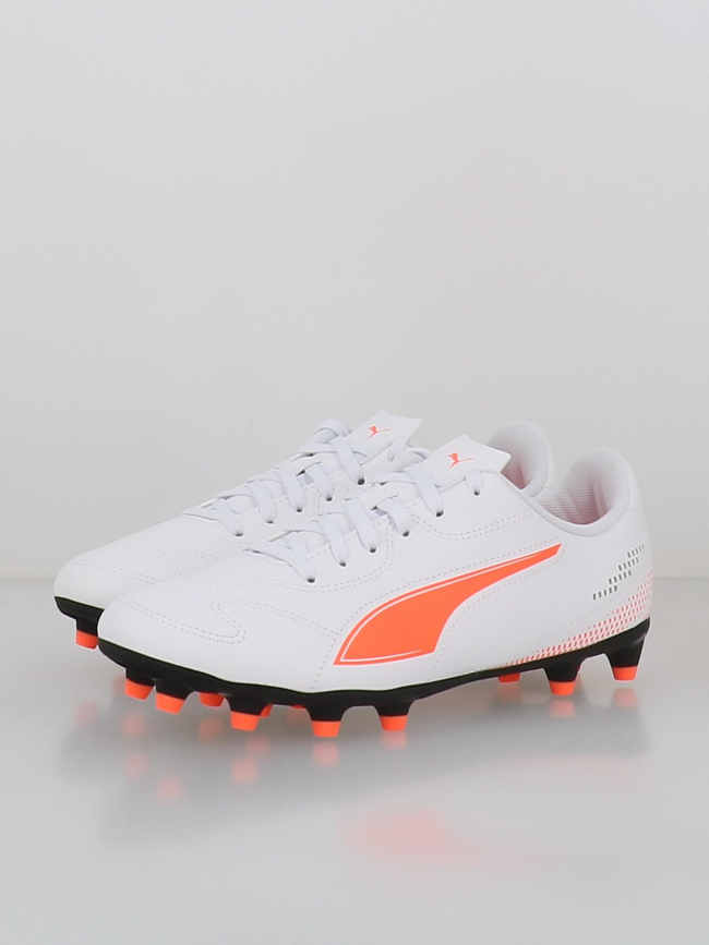 Chaussures de foottball vitoria II fg/ag blanc et orange homme - Puma