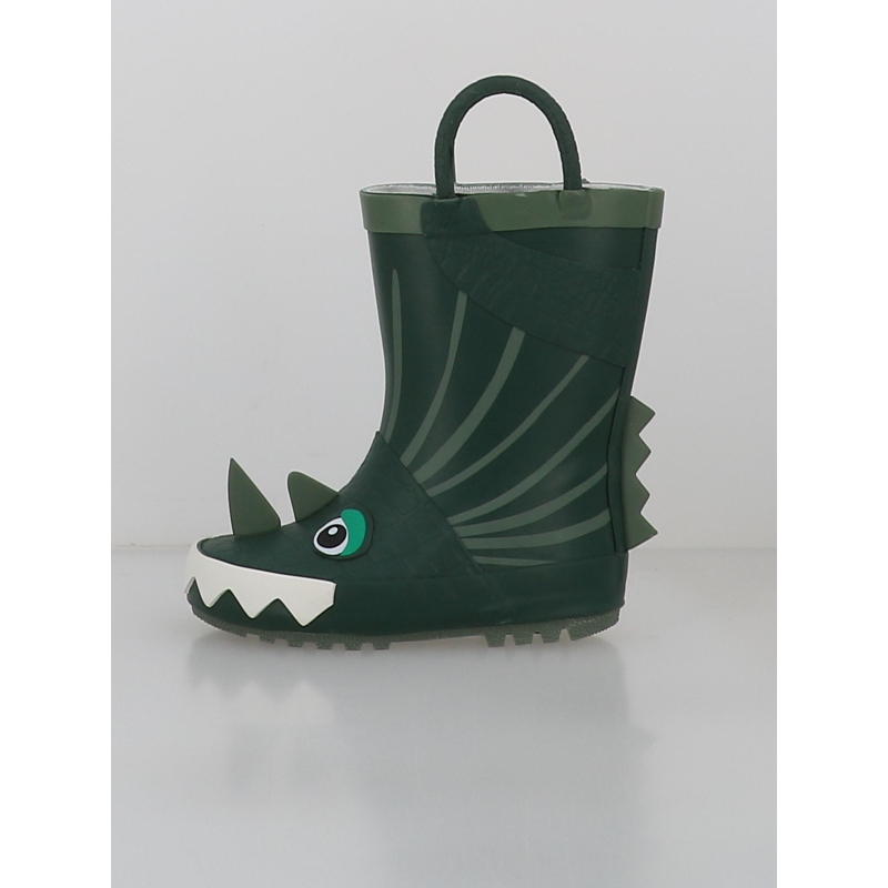 Bottes de pluie rock dino vert garçon - Zigzag
