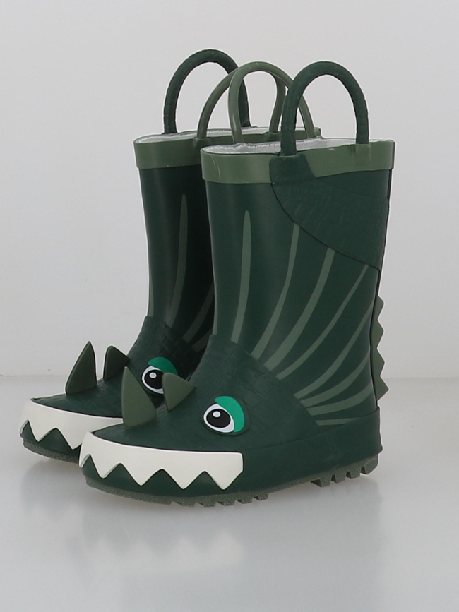 Bottes de pluie rock dino vert garçon - Zigzag