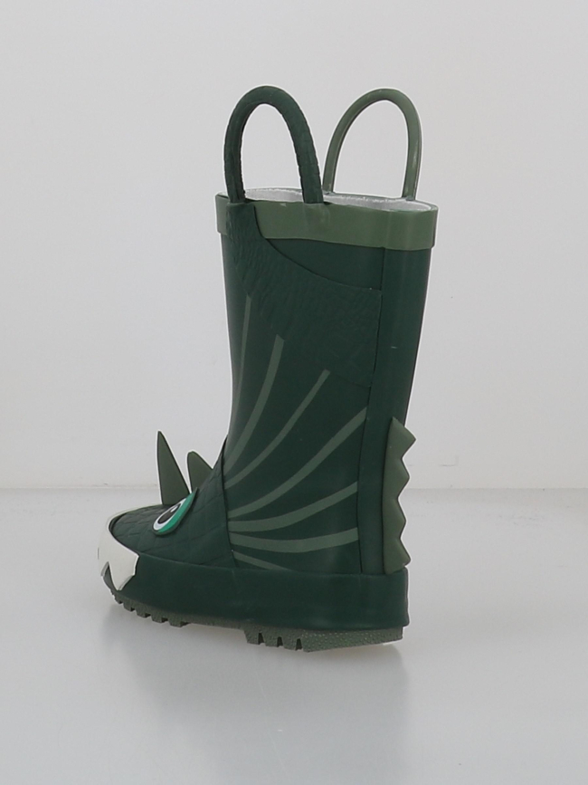 Bottes de pluie rock dino vert garçon - Zigzag