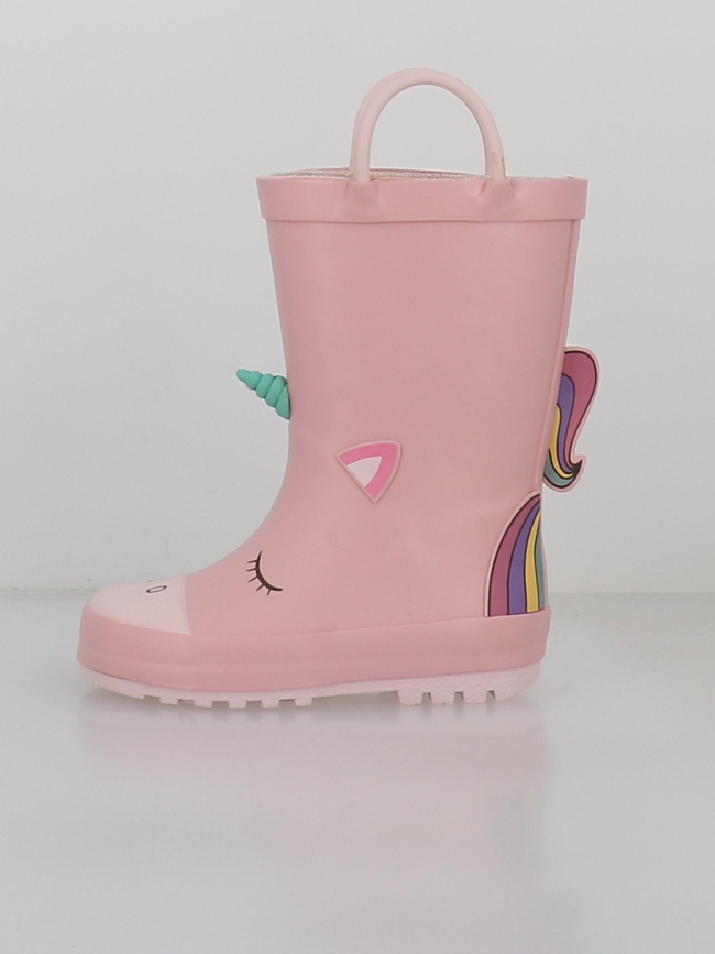 Bottes de pluie rock licorne rose fille - Zigzag