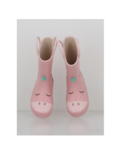 Bottes de pluie rock licorne rose fille - Zigzag
