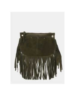Sac bandoulière pc juliet fringes kaki femme - Pieces
