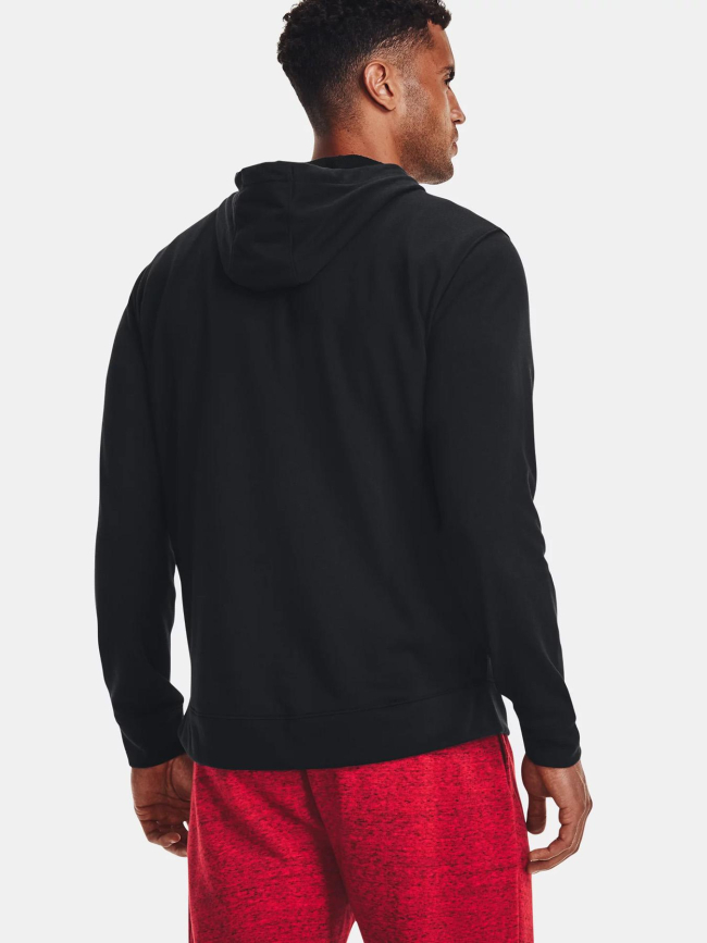 Sweat à capuche zippé rival terry noir homme - Under Armour