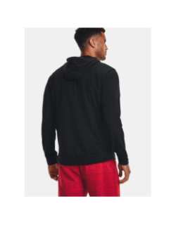 Sweat à capuche zippé rival terry noir homme - Under Armour