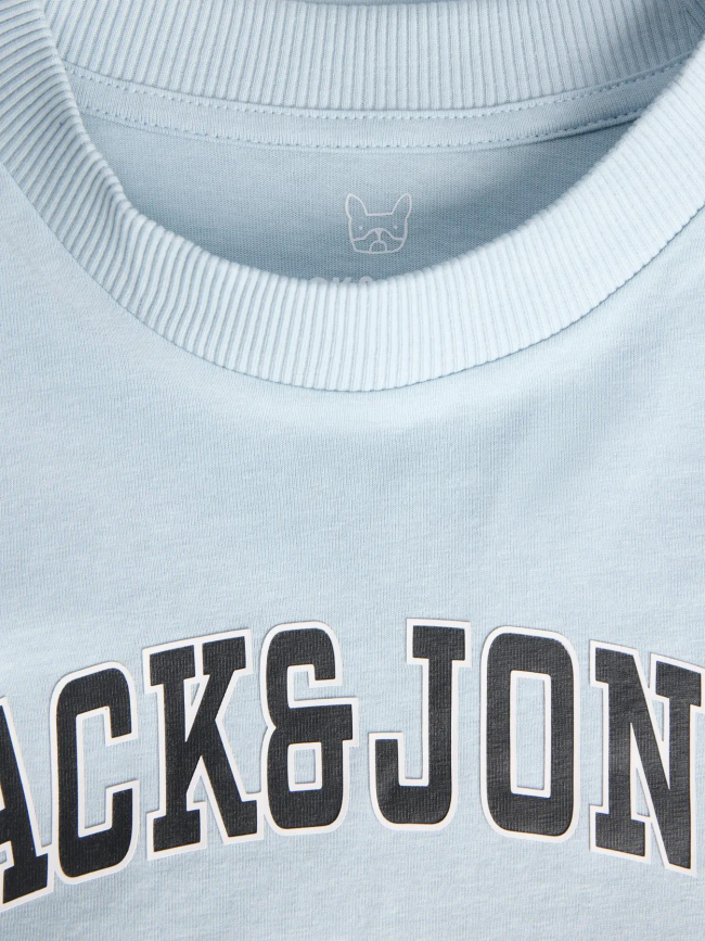 T-shirt à manches courtes jjecaleb varsity bleu garçon - Jack & Jones