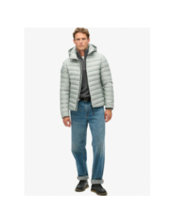 Veste matelassée à capuche fuji sport gris homme - Superdry