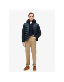 Veste à capuche en maille storm hybrid bleu marine homme - Superdry