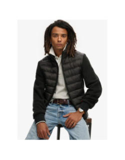 Bomber storm fleece hybrid noir homme - Superdry