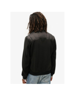 Bomber storm fleece hybrid noir homme - Superdry