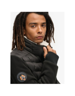 Bomber storm fleece hybrid noir homme - Superdry