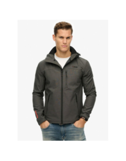 Veste à capuche chinée ripstop trekker gris homme - Superdry