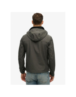 Veste à capuche chinée ripstop trekker gris homme - Superdry
