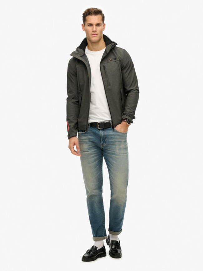 Veste à capuche chinée ripstop trekker gris homme - Superdry