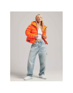 Veste matelassée code all seasons orange fluo femme - Superdry