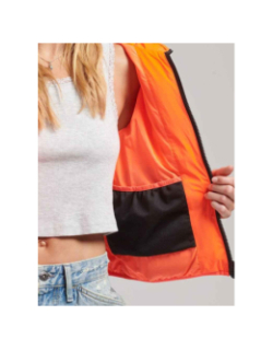Veste matelassée code all seasons orange fluo femme - Superdry
