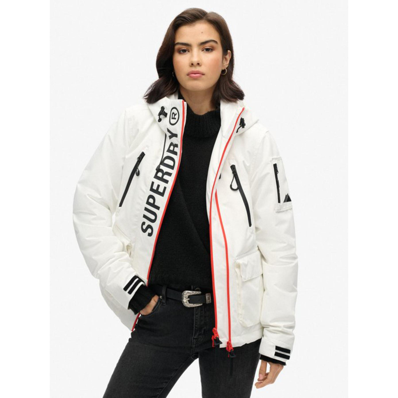 Veste à capuche ultimate sd-windcheater blanc femme - Superdry