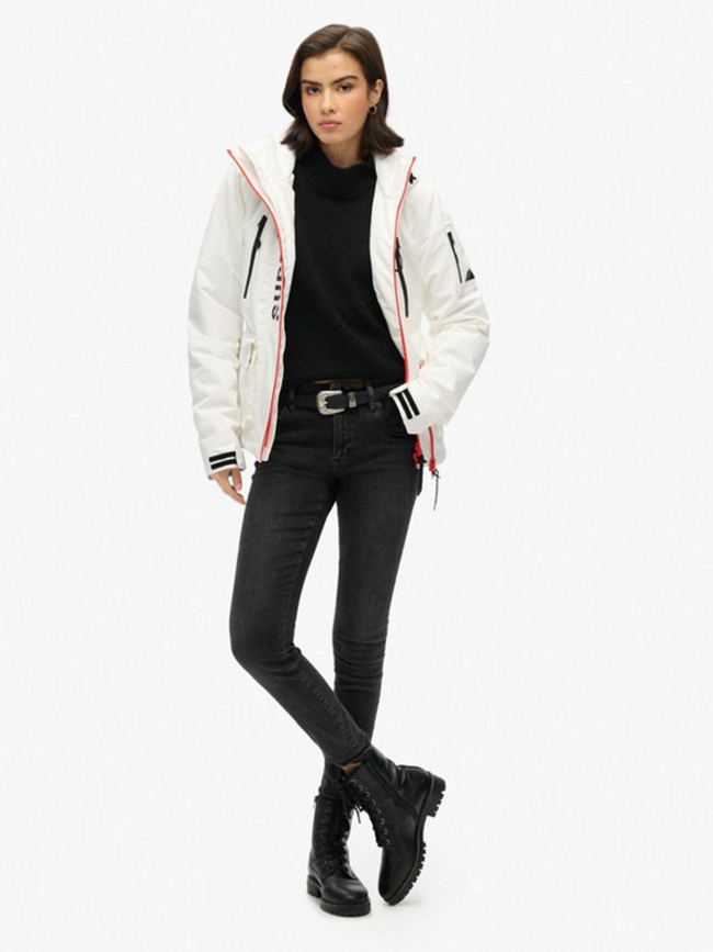 Veste à capuche ultimate sd-windcheater blanc femme - Superdry