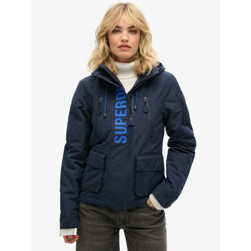 Veste à capuche ultimate sd-windcheater bleu marine femme - Superdry
