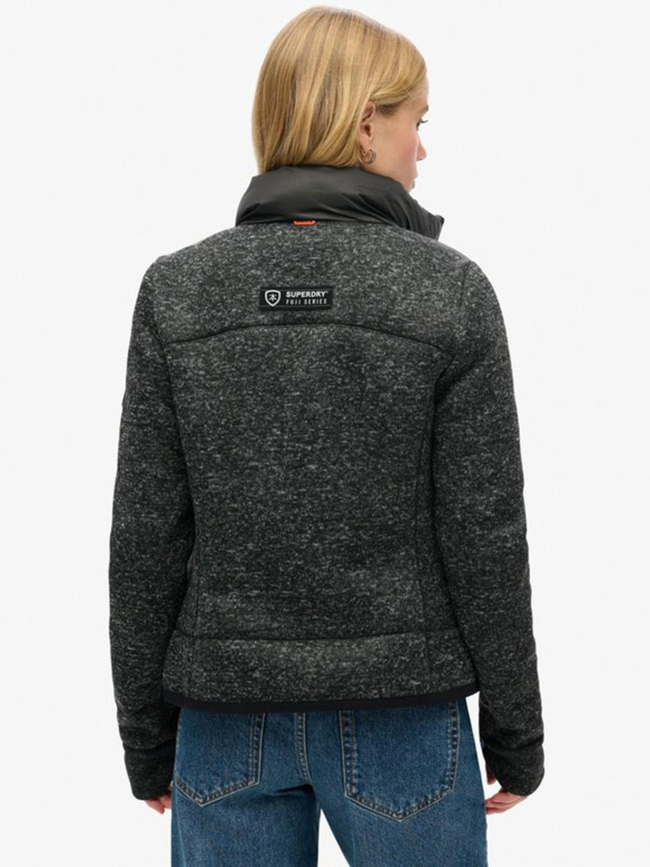 Veste en maille storm hybrid noir femme - Superdry