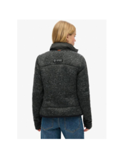 Veste en maille storm hybrid noir femme - Superdry