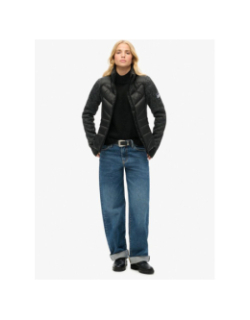 Veste en maille storm hybrid noir femme - Superdry