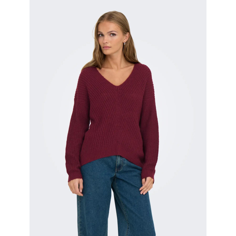 Pull en maille new megan bordeaux femme - JDY