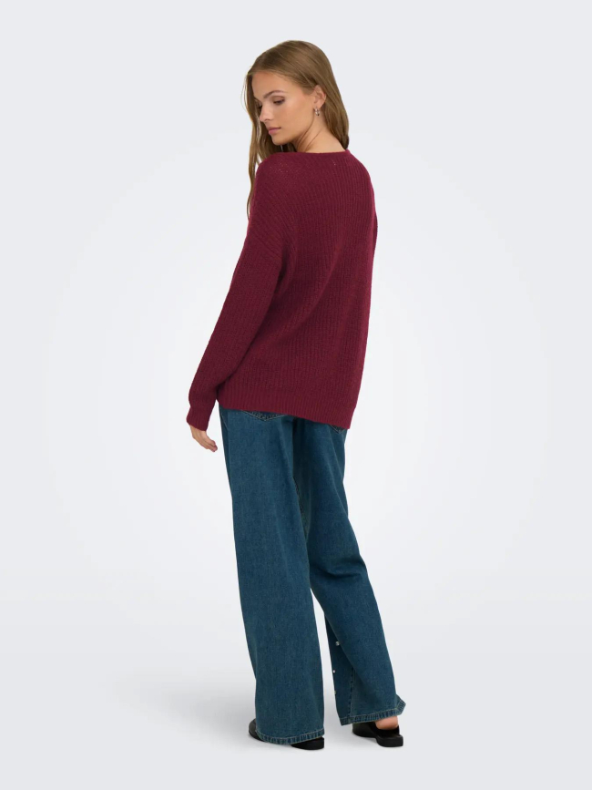 Pull en maille new megan bordeaux femme - JDY