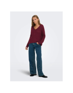 Pull en maille new megan bordeaux femme - JDY