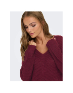 Pull en maille new megan bordeaux femme - JDY