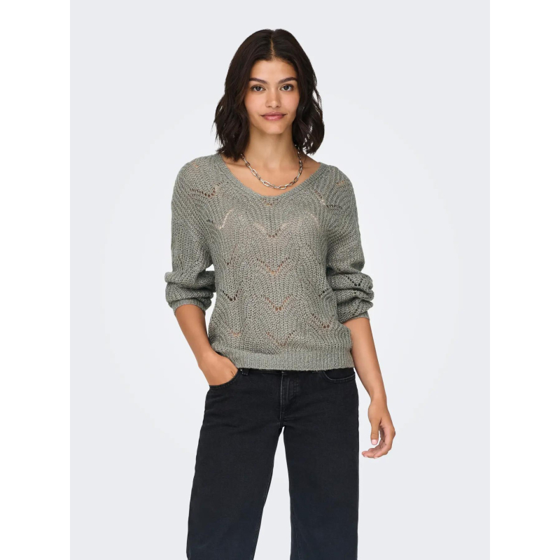 Pull en maille brillnt jdybadut noir gris femme - JDY