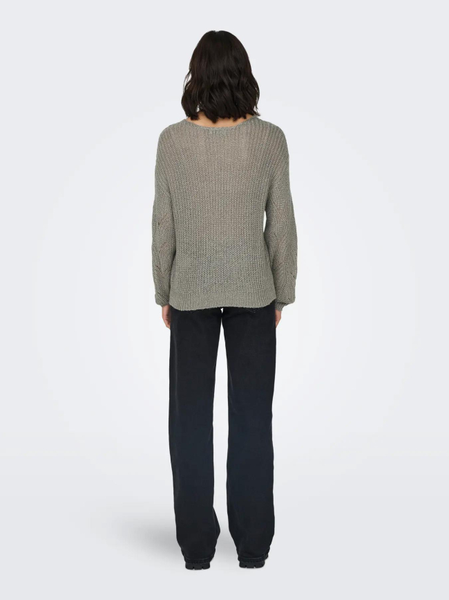 Pull en maille brillnt jdybadut noir gris femme - JDY