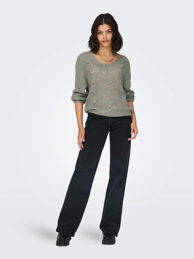 Pull en maille brillnt jdybadut noir gris femme - JDY