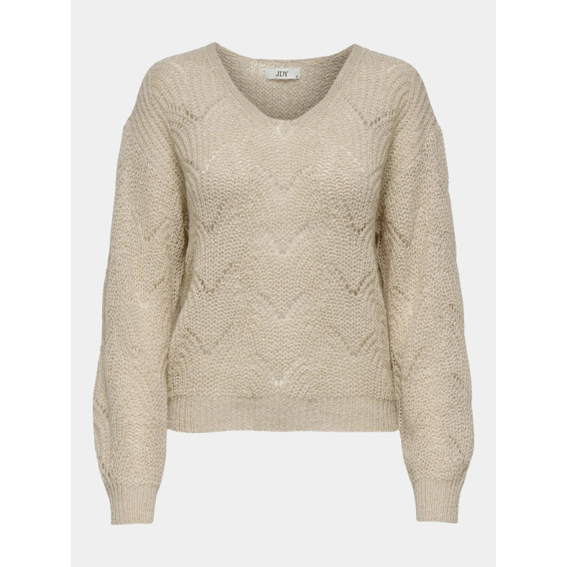 Pull en maille brillant jdybadut beige femme - JDY