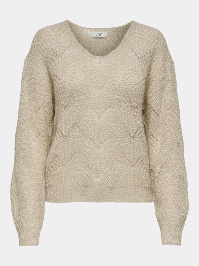 Pull en maille brillant jdybadut beige femme - JDY