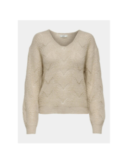Pull en maille brillant jdybadut beige femme - JDY