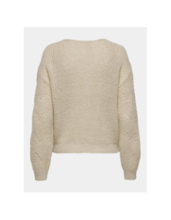 Pull en maille brillant jdybadut beige femme - JDY