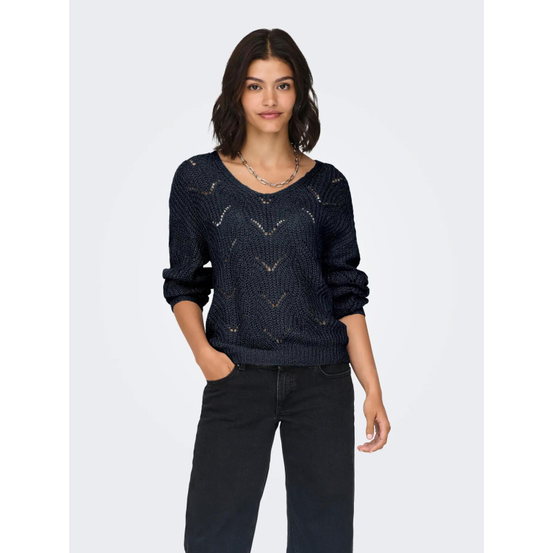 Pull en maille brillant jdybadut bleu marine femme - JDY