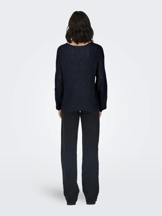 Pull en maille brillant jdybadut bleu marine femme - JDY