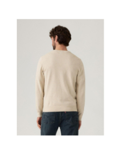 Pull fin uni logo beige homme - Levi's