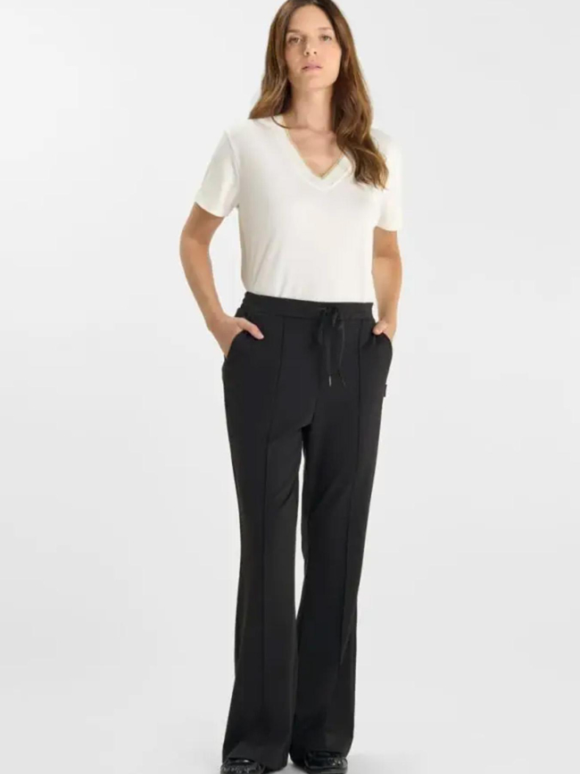 Pantalon flare en jersey natash noir femme - Le Temps Des Cerises