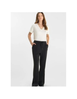 Pantalon flare en jersey natash noir femme - Le Temps Des Cerises