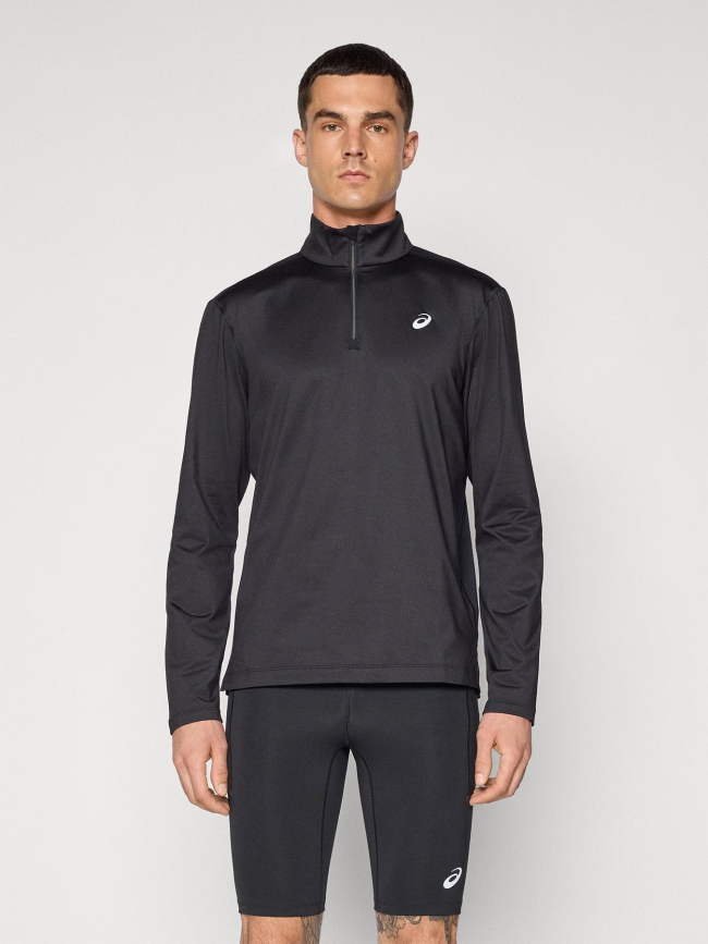 Haut de running à col zippé winter top noir homme - Asics