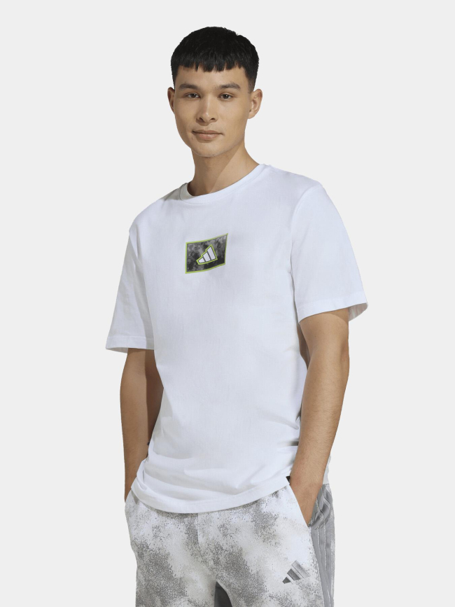 T-shirt à manches courtes m camo box blanc homme - Adidas